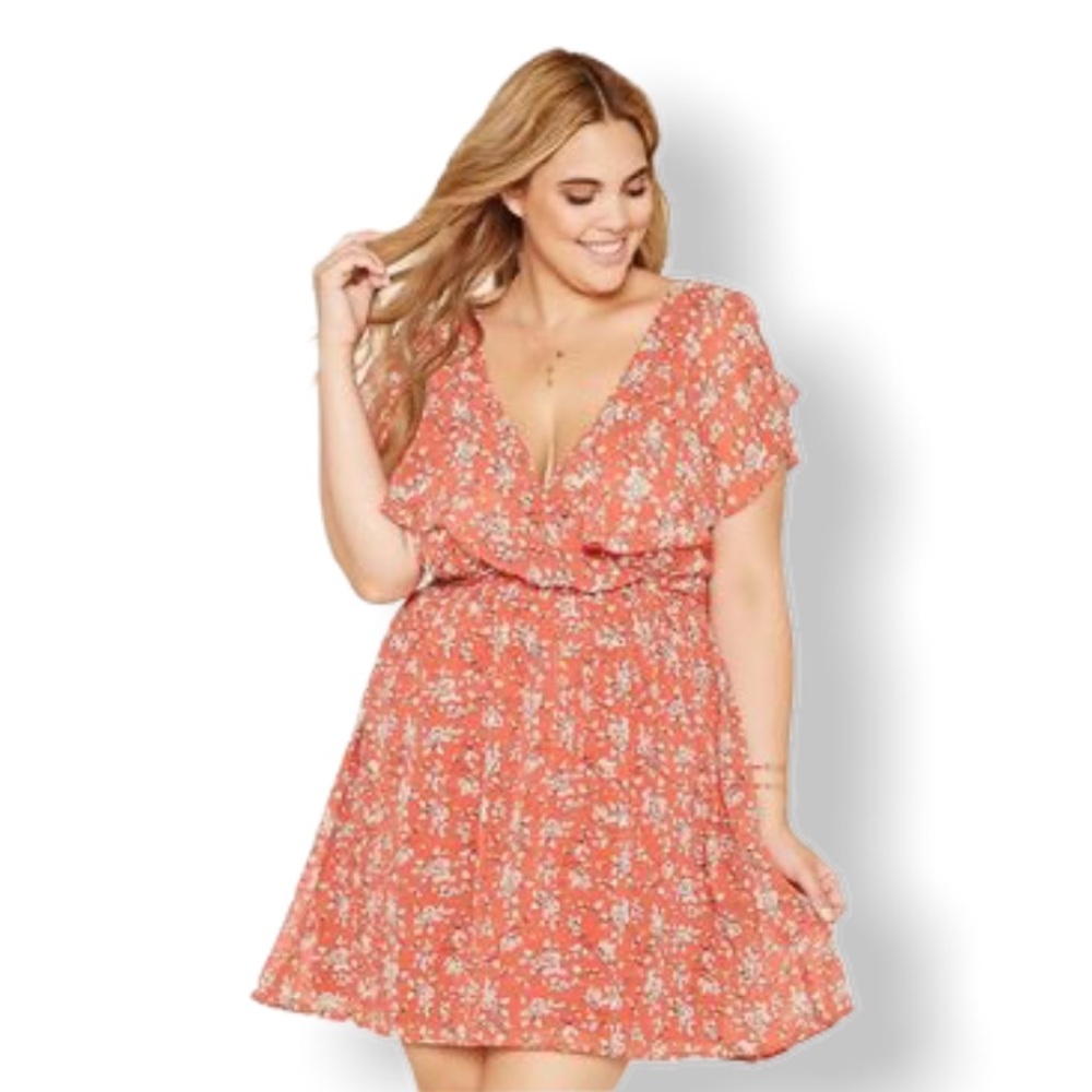 Forever 21+ Lightweight Floral Ruffle Dress